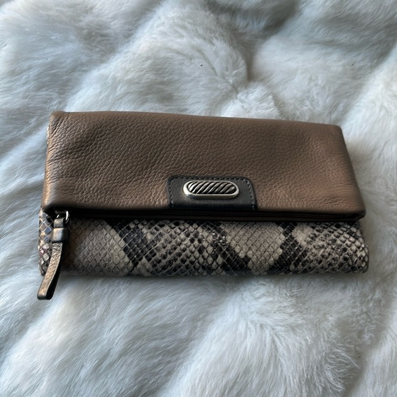 Brighton Leather and Snakeskin Wallet - Picture 2 of 9